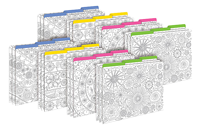 Barker Creek Tab File Folders, Letter Size, Color Me! In My Garden, Pack Of 24 Folders
