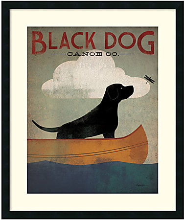 Amanti Art Black Dog Canoe Co. Framed Art Print By Ryan Fowler, 35 3/4"H x 30"W, Black