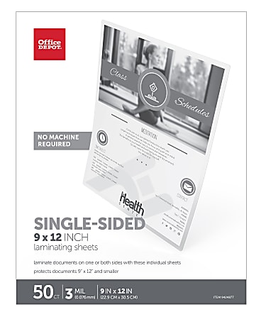 Office Depot® Brand Single-Sided Self-Sealing Laminating Sheets,