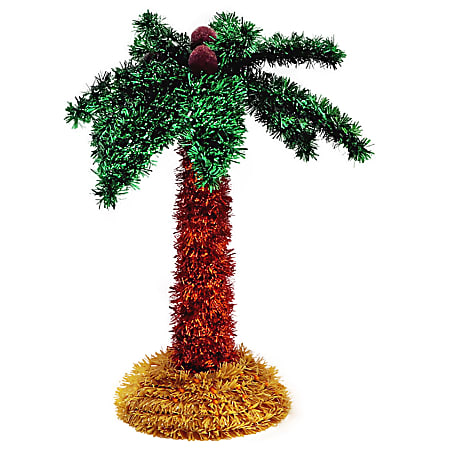 Amscan 3D Tinsel Palm Trees 12 58 H x 9 1316 W x 8 58 D Multicolor