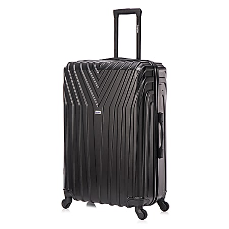 InUSA Vasty ABS Hardside Spinner Suitcase, 30-5/16”H x 19-11/16”W  x 12-1/4”D, Black