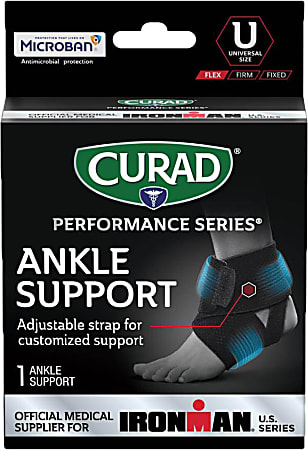CURAD® Performance Series Wraparound Ankle Support, Universal, Black