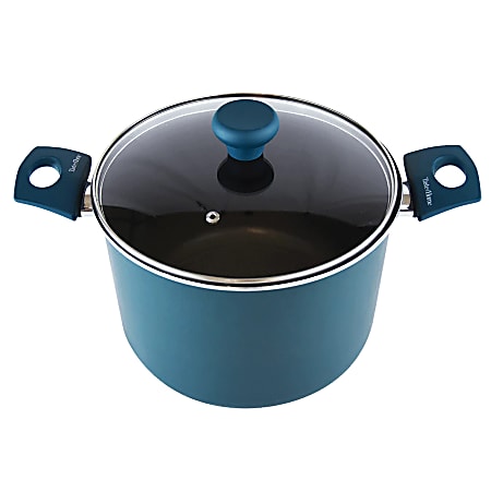 Taste of Home® 8-Quart Aluminum Nonstick Stock Pot With Lid, Sea Green