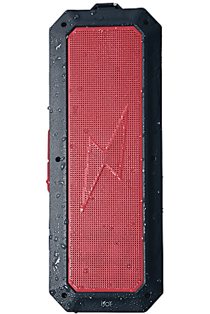 iJoy ARKK Rugged Waterproof Floating Wireless Speaker Red