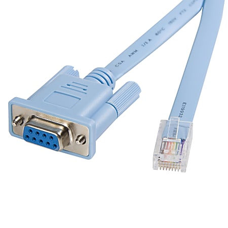 StarTech.com StarTech.com Cisco console router cable - RJ45 (m) - DB9 (f) - 6 ft - Connecting your computer's serial port to the RJ45 console port on your Cisco router - 6ft cisco console cable - 6ft serial console cable