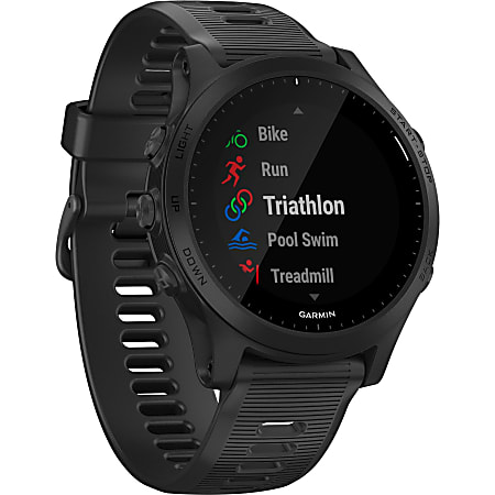 Zus Wie enz Garmin Forerunner 945 GPS Watch Wrist Bluetooth Wireless LAN GPS 336 Hour  Round Black Glass - Office Depot