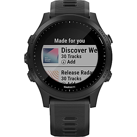 Zus Wie enz Garmin Forerunner 945 GPS Watch Wrist Bluetooth Wireless LAN GPS 336 Hour  Round Black Glass - Office Depot