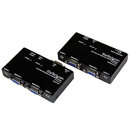 StarTech.com VGA Video Extender over Cat 5 with Audio - Up to 500ft (150m) - VGA over Cat5 Extender - ST122UTPA