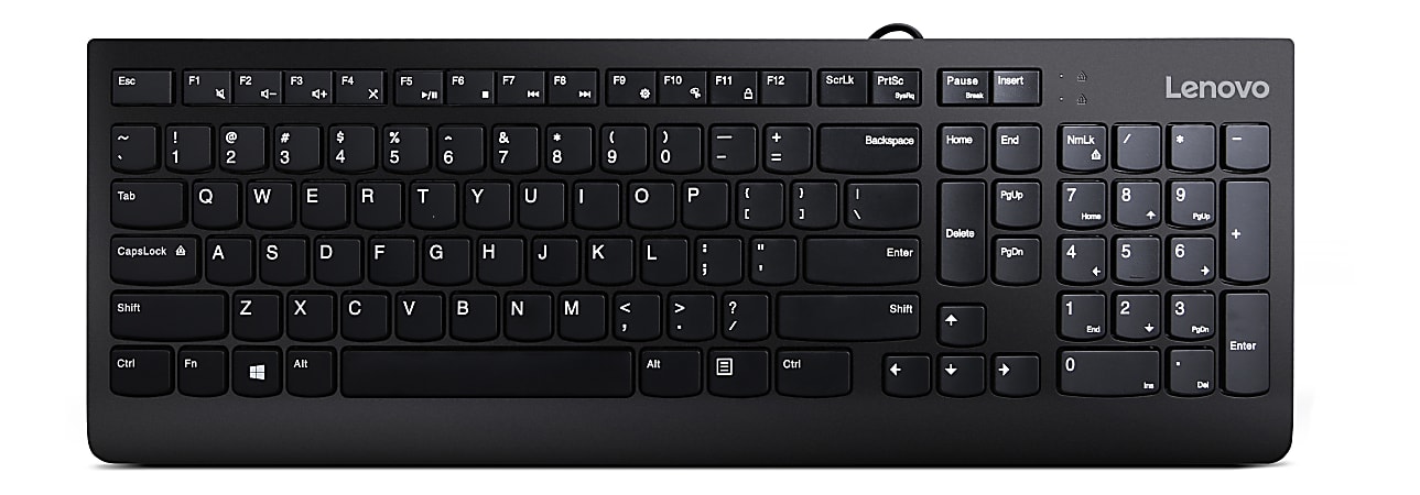 Lenovo 300 USB Keyboard And Optical Mouse Black GX30M39606