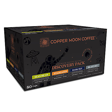 Copper Moon Single-Serve Coffee K-Cups, Discovery Pack, Pack Of 80 K-Cups