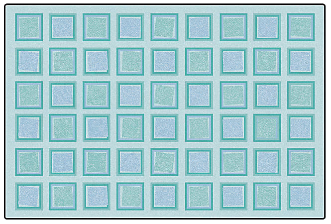 Carpets For Kids® KID$Value Rugs™ Squared Decorative Rug, 4' x 6', Blue