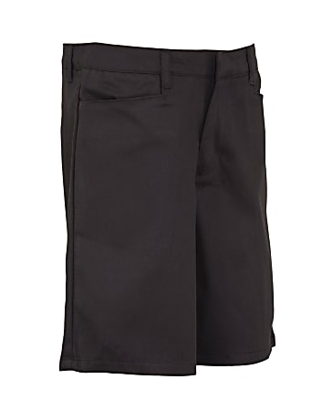 Royal Park Girls Uniform, Flat-Front Shorts, Size 14 1/2, Black
