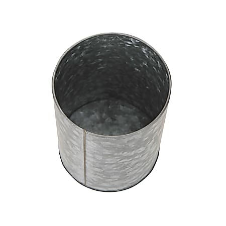 Mind Reader Galvanized Utensil Holders, 7"H x 5-1/2"W x 5-1/2"D, Pack Of 2 Holders