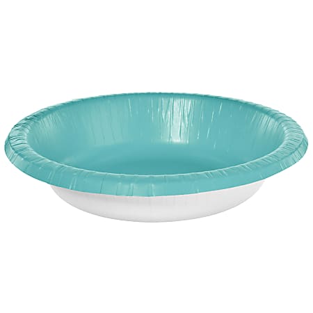 Amscan Paper Bowls, 20 Oz, Robin’s Egg Blue, 20 Bowls Per Box, Case Of 5 Boxes