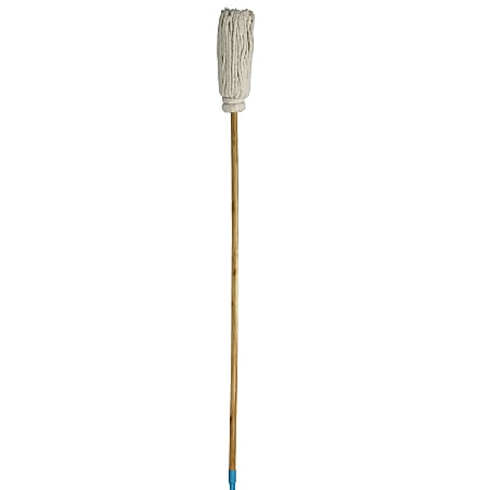 Casa Limpia Cotton Head Mop #16 With Wood Handle, 48", Total Qty 1