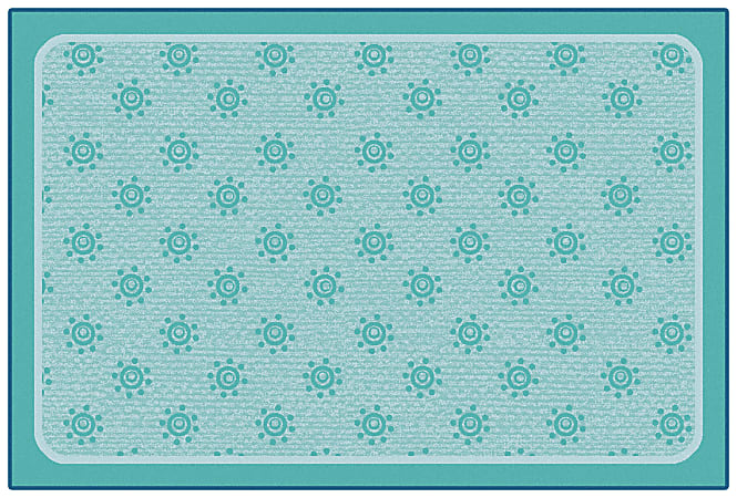Carpets for Kids® KID$Value Rugs™ Sunshine Flowers Decorative Rug, 3' x 4'6", Blue