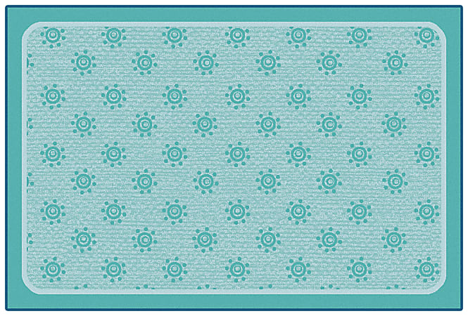 Carpets for Kids® KID$Value Rugs™ Sunshine Flowers Decorative Rug, 3' x 4'6", Blue