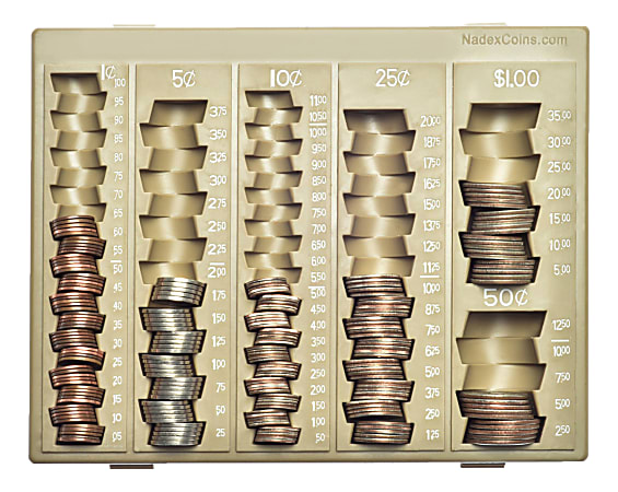 Nadex Coin Organizer Tray, Beige