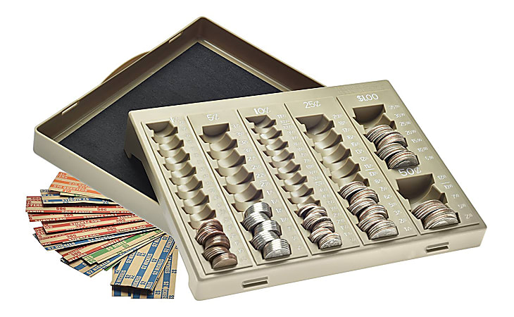 Nadex Coin Organizer Tray Beige - ODP Business Solutions