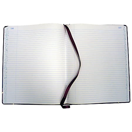 Boorum & Pease® Account Book, Record, 7 5/8" x 9 5/8", 150 Pages, Black/Burgundy