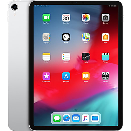 Apple iPad Pro Wi Fi Tablet 11 Screen 256GB Storage iOS 12 Silver - Office  Depot