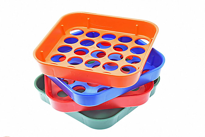 Nadex Coin Sorting Trays, Assorted Colors, Pack Of 4 Trays