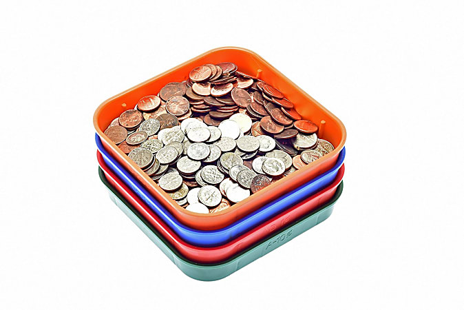 Quick Sort Coin Organizing Trays  Color Coded Sorting Trays for