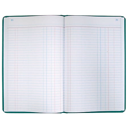Boorum & Pease® Canvas Account Book, Journal, 16 Lb., 12 1/8" x 7 5/8", 300 Pages, Blue