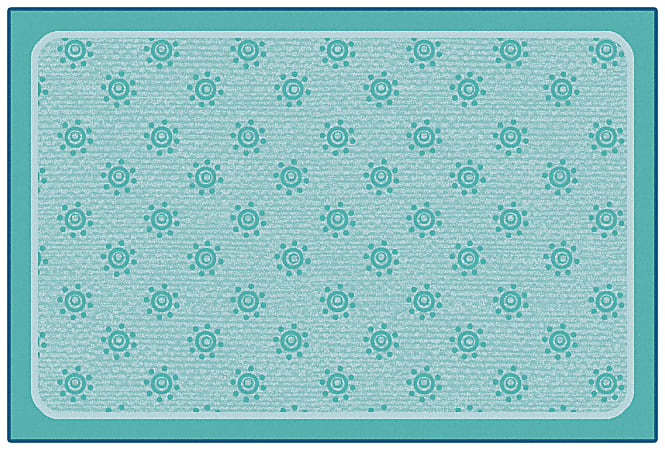 Carpets for Kids® KID$Value Rugs™ Sunshine Flowers Decorative Rug, 4' x 6', Blue