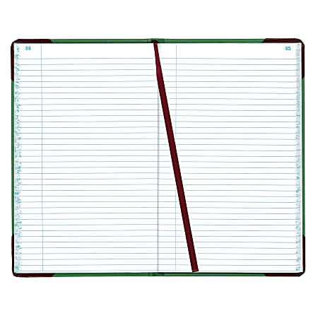 Boorum & Pease® Canvas Account Book, Record, 16 Lb., 12 1/2" x 7 5/8", 150 Pages, Blue