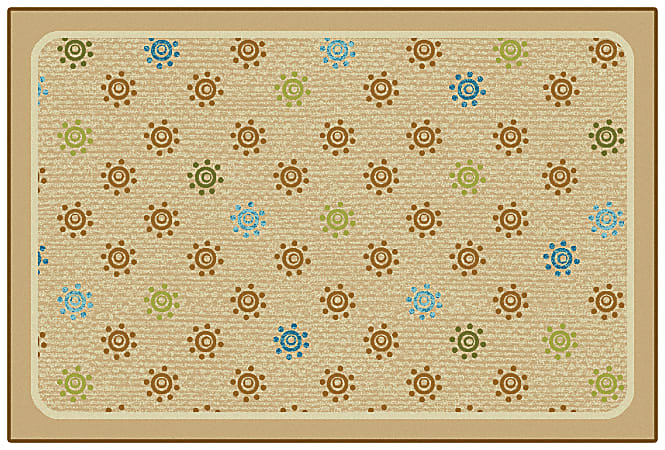 Carpets for Kids® KID$Value Rugs™ Sunshine Flowers Decorative Rug, 3' x 4'6", Tan