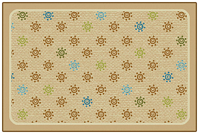 Carpets for Kids® KID$Value Rugs™ Sunshine Flowers Decorative Rug, 3' x 4'6", Tan