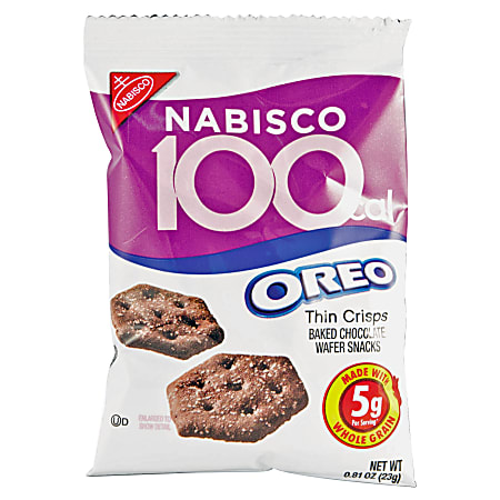 Oreo 100 Calorie Thin Crisps, 0.81 Oz, Box Of 6