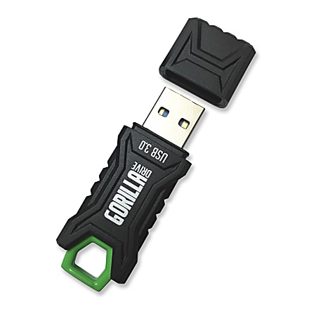GorillaDrive Ruggedized USB 3.0/2.0 Flash Drive, 32GB, Black, EP-GD3USB/32GB