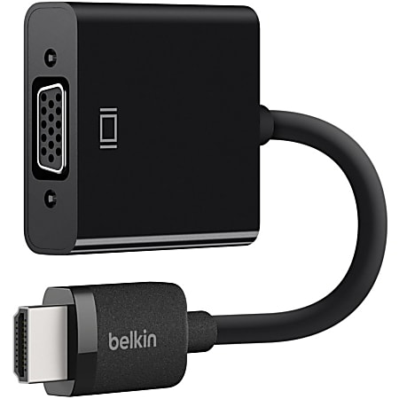 finansiel Blåt mærke Bekræfte Belkin HDMI to VGA Video Adapter Converter with Audio 1920x1080  HDMIUSBVGAmini phone AV Cable for AudioVideo Device TV Monitor Projector  First End HDMI Digital AudioVideo Second End 15 pin HD 15 Mini