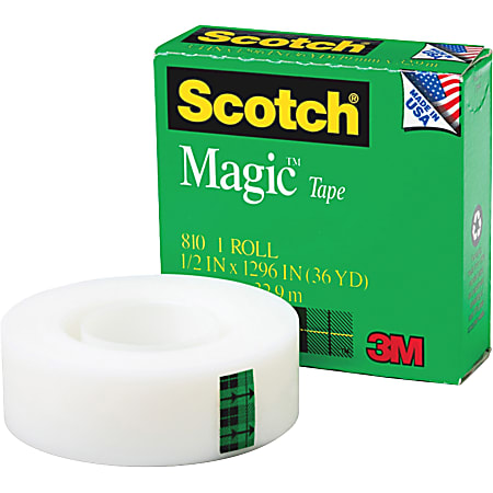 Scotch® Magic™ Tape, 0.5" x 108&#x27;, Clear, Pack