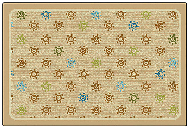 Carpets For Kids® KID$Value Rugs™ Sunshine Flowers Decorative Rug, 4' x 6', Tan
