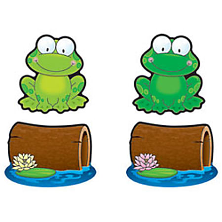Carson-Dellosa Cut-Out Buddies, Frogs & Logs, Pack Of 32
