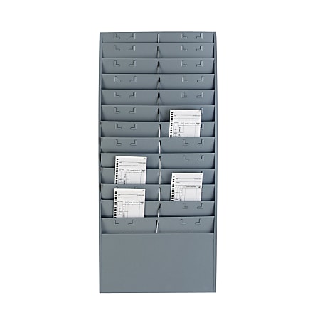 Steelmaster® Time Card/Ticket Message Rack, Gray