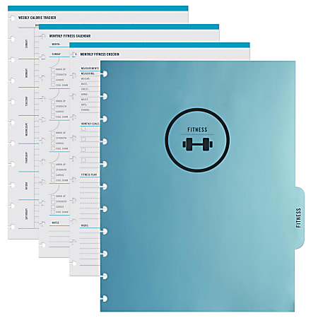 TUL® Discbound Notebook Refill Fitness Inserts, Letter Size, 100 Pages (50 Sheets), White
