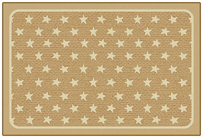 Carpets for Kids® KID$Value Rugs™ Super Stars Decorative Rug, 4' x 6', Brown