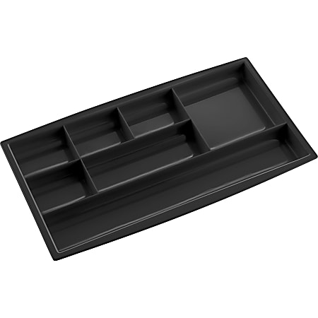 CEP 7-compartment Desk Drawer Organizer - 7 Compartment(s) - 0.8" Height x 13.5" Width7.3" Length - Black - Polystyrene - 1 Each