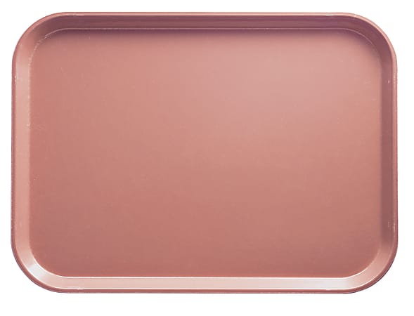 Cambro Camtray Rectangular Serving Trays, 14" x 18", Blush, Pack Of 12 Trays