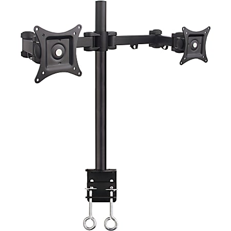 SIIG Articulating Dual Monitor Desk Mount - 13" to 27" - Height Adjustable - 2 Display(s) Supported - 13" to 27" Screen Support - 22 lb Load Capacity - 75 x 75, 100 x 100 - VESA Mount Compatible