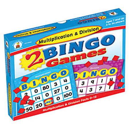 Carson-Dellosa Bingo Games, Multiplication & Division