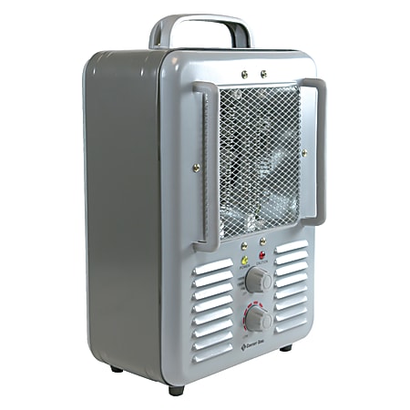 Comfort Zone Deluxe Milkhouse Heater/Fan - Electric - 1300 W to 4000 W - 3 x Heat Settings - Portable - Gray