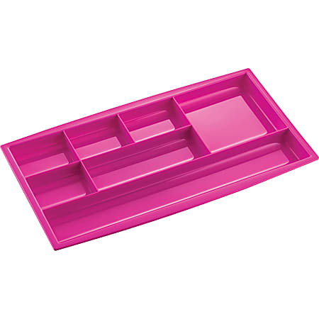 CEP 7-compartment Desk Drawer Organizer - 7 Compartment(s) - 0.8" Height x 13.5" Width7.3" Length - Pink - Polystyrene - 1 Each