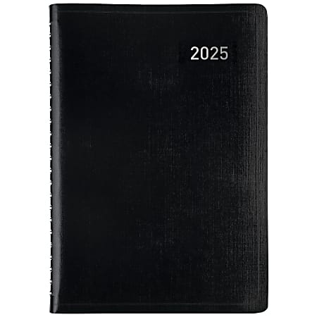 2025 Office Depot Daily Planner, 5" x 8", Black, January To December, OD000100