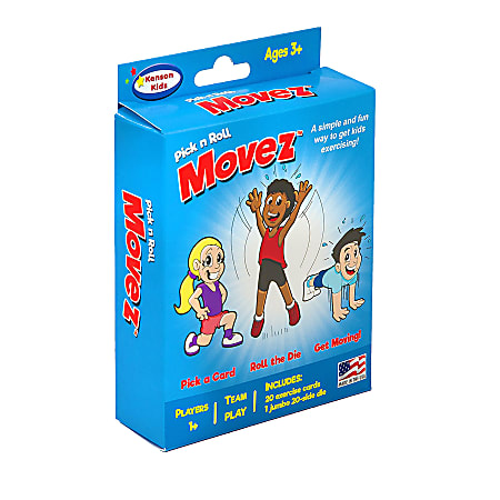 Kenson Parenting Solutions Pick N' Roll Movez Activity Card Game, 4" x 6", Preschool - College
