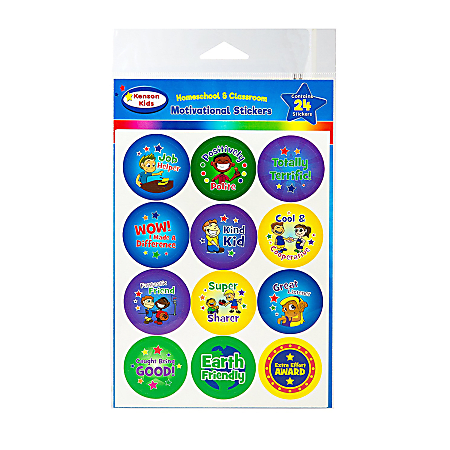 Kenson Parenting Solutions I Can Do It! Motivational Classroom Stickers, 5" x 7", Pack Of 24 Stickers, Preschool - Grade 3